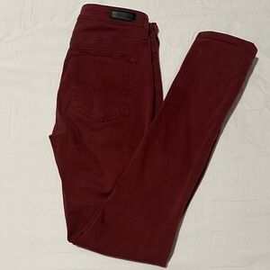 AG Adriano Goldschmied Burgundy Skinny Pants